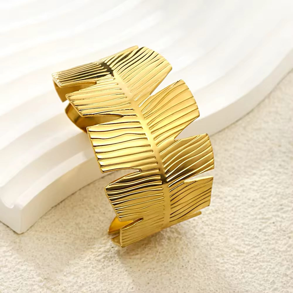 Leaf Bangle Adjustable