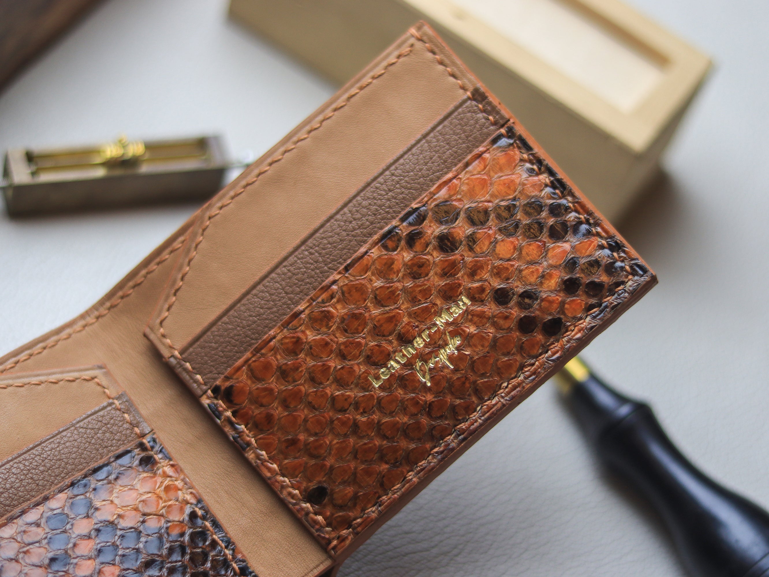 LARSON -  COPPER BROWN PYTHON SKIN