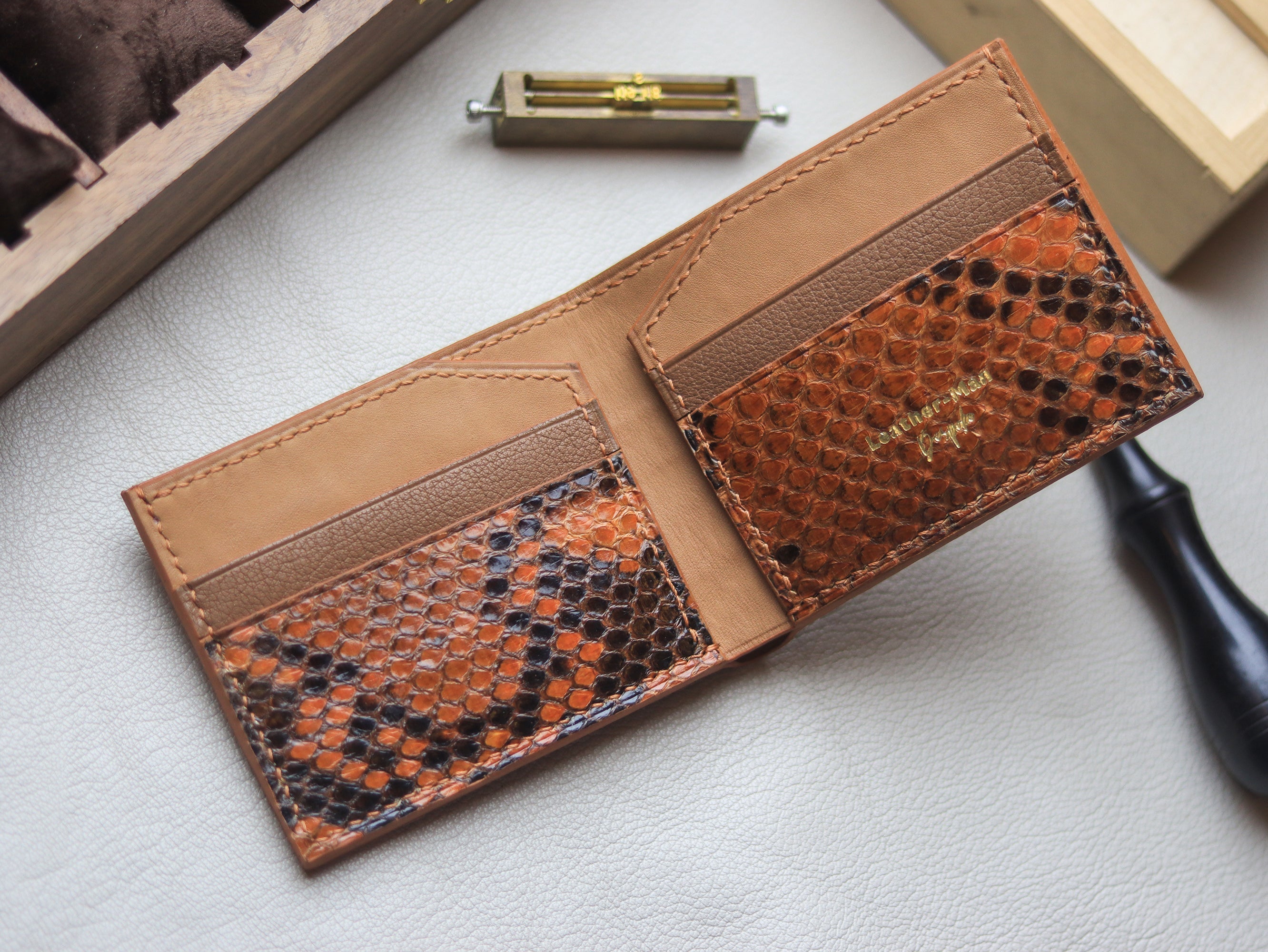 LARSON -  COPPER BROWN PYTHON SKIN