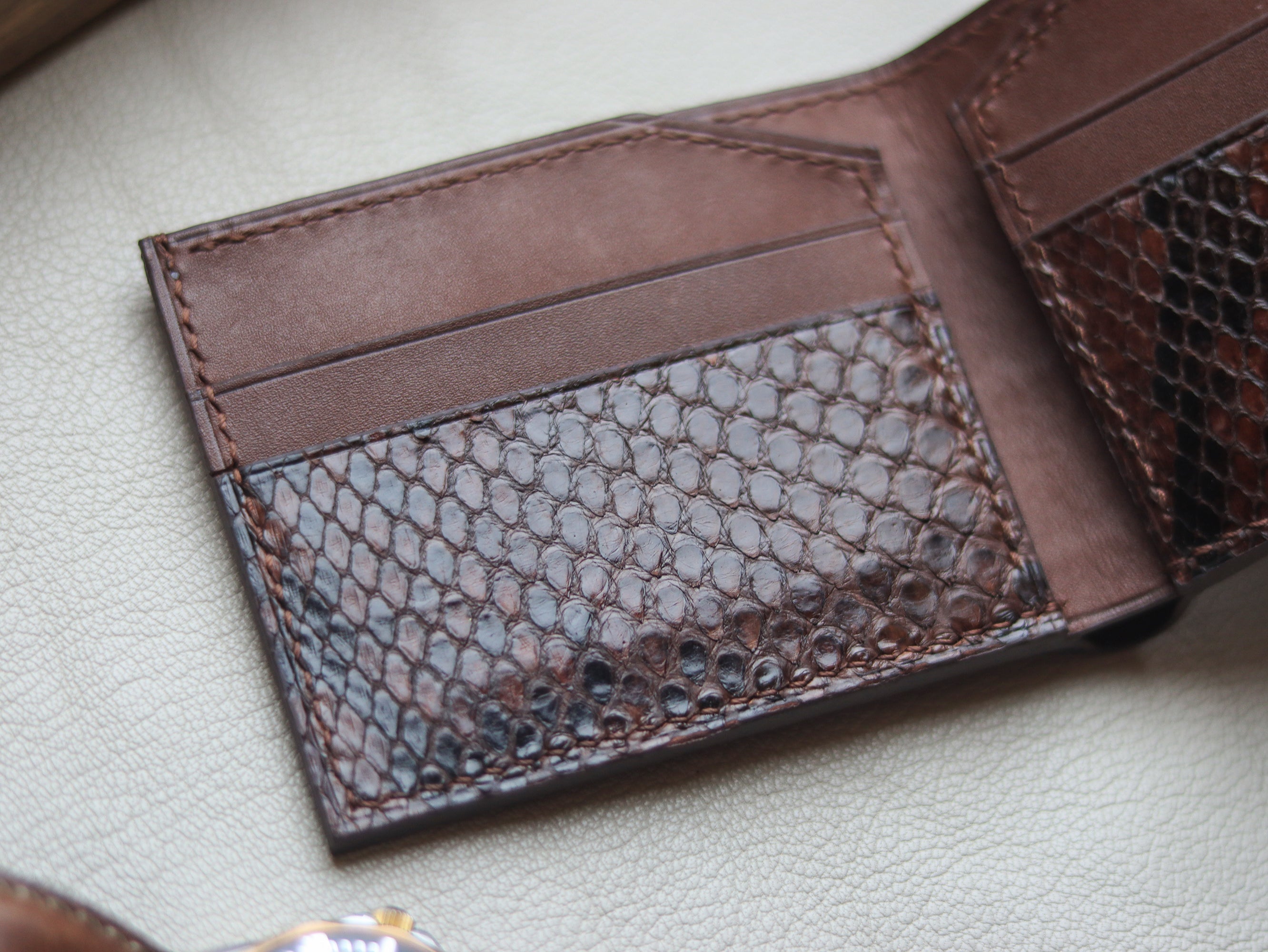 LARSON -  PECAN BROWN PYTHON SKIN