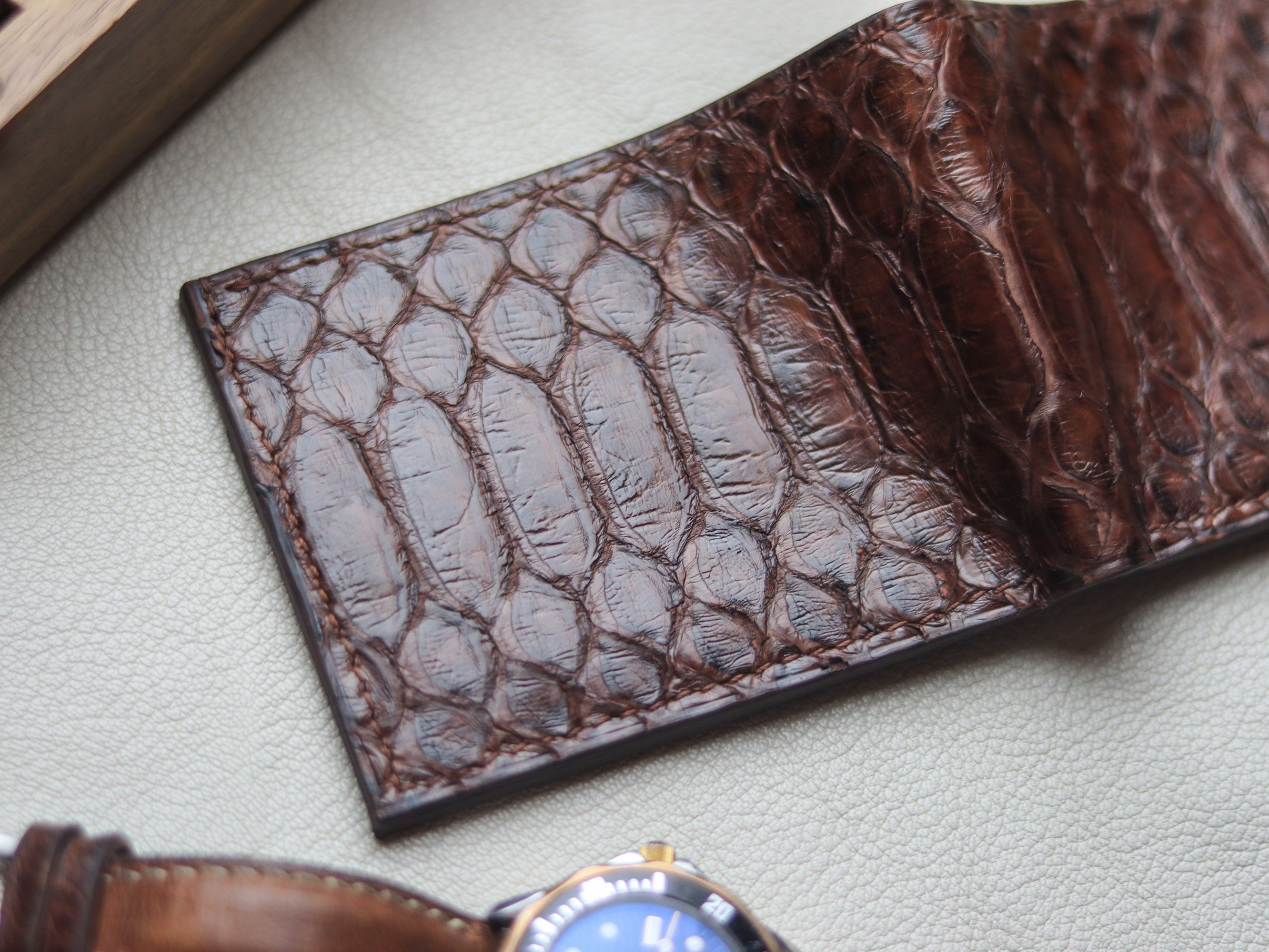 LARSON -  PECAN BROWN PYTHON SKIN