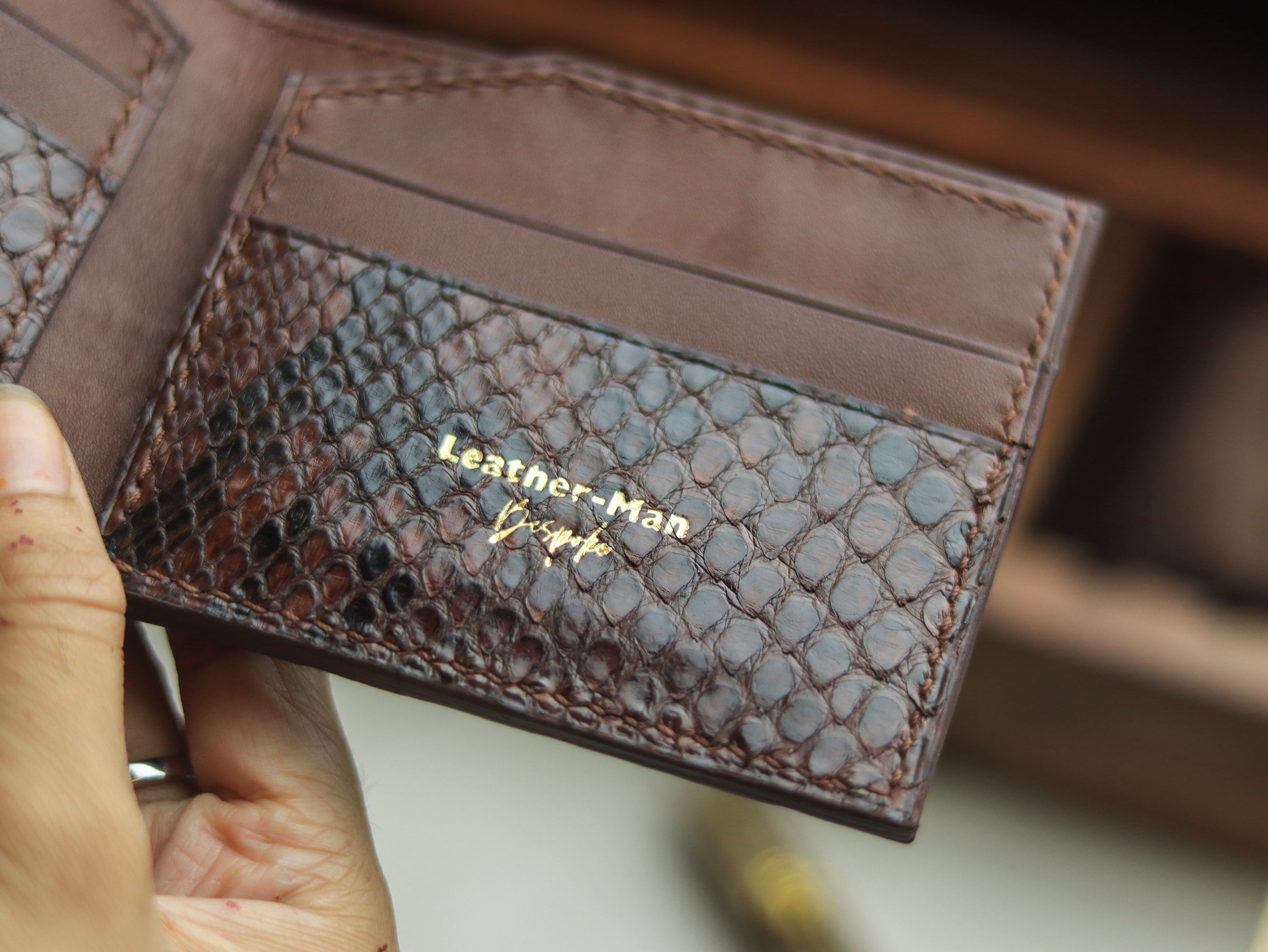 LARSON -  PECAN BROWN PYTHON SKIN