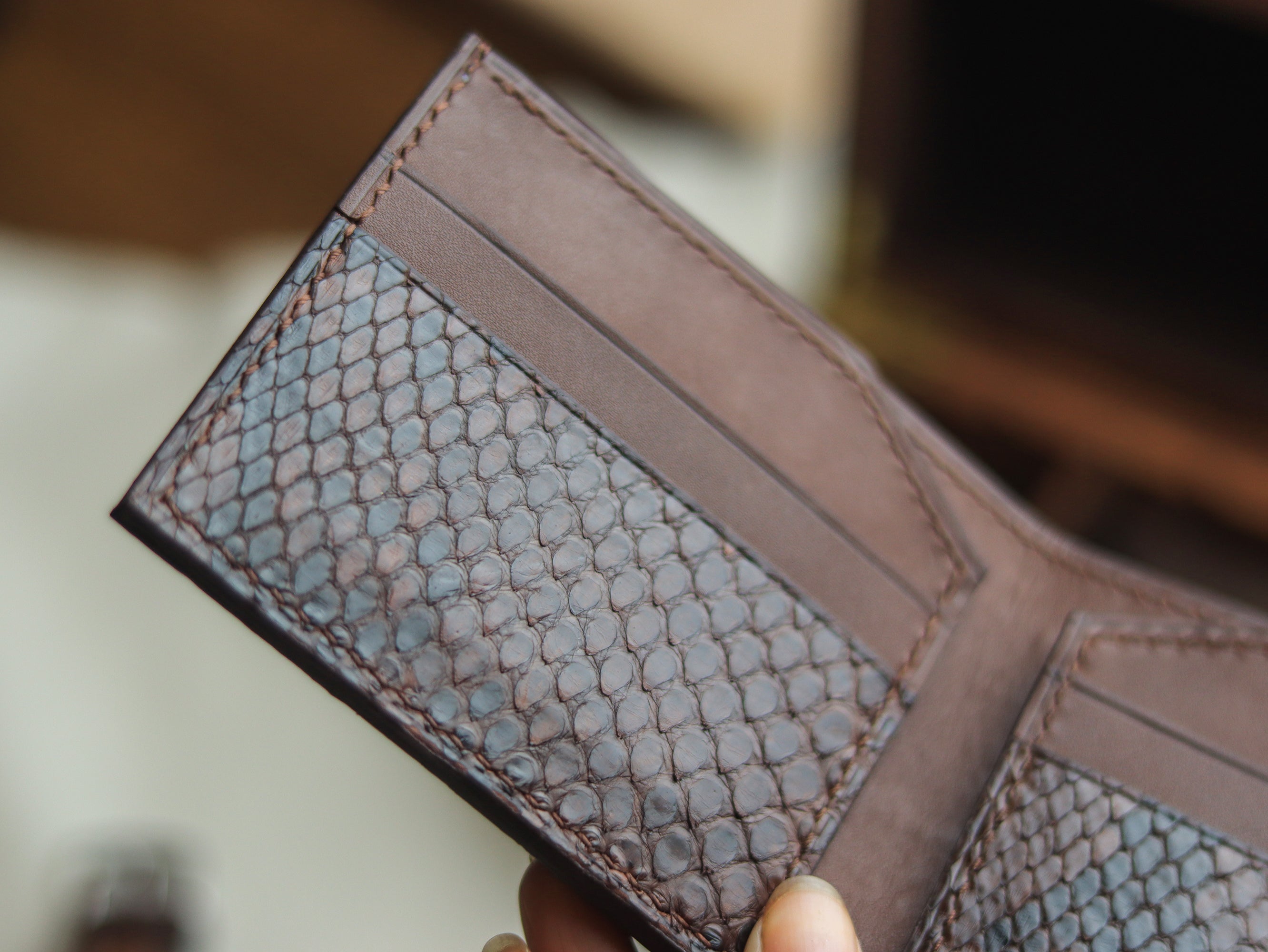 LARSON -  PECAN BROWN PYTHON SKIN